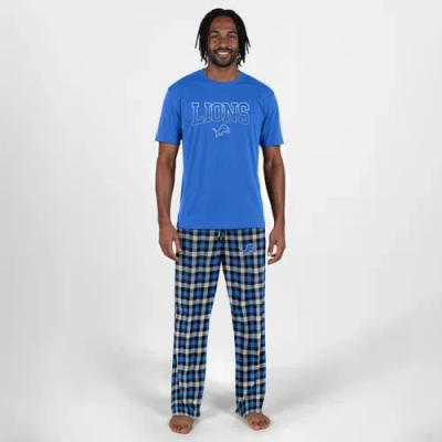 Concepts Sport Blue Detroit Lions Highland Sleep Set