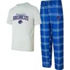 Concepts Sport Men's Boise State Broncos T-shirt Pants Sleep Set In Royal