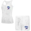 Concepts Sport Buffalo Bills Quartz Hacci Knit Tank Top & Shorts Sleep Set In Animal Print