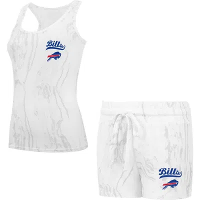 Concepts Sport Buffalo Bills Quartz Hacci Knit Tank Top & Shorts Sleep Set In Animal Print