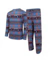 Concepts Sport Concept Sport Men's Navy Detroit Tigers Knit Ugly Sweater Long Sleeve Top And Pants Set In Multi