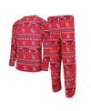 Concepts Sport Concept Sport Men's Red St. Louis Cardinals Knit Ugly Sweater Long Sleeve Top And Pants Set In Red