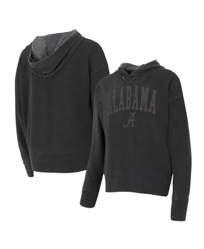 Concepts Sport Concept Sport Women's Charcoal Alabama Crimson Tide Volley Long Sleeve Hoodie Top In Gray