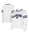 Concepts Sport Concept Sport Women's White Auburn Tigers Borough French Terry Arch Over Long Sleeve Top In White