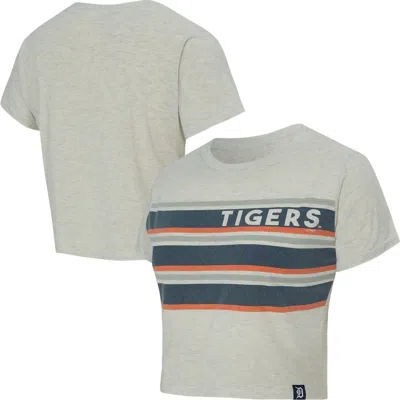 Concepts Sport Cream Detroit Tigers Birch Cropped T-shirt In White