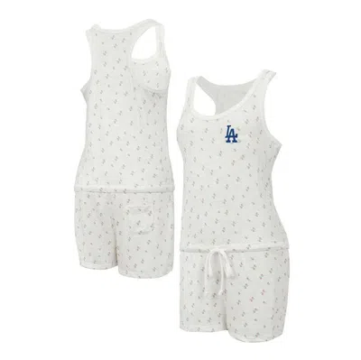 Concepts Sport Cream Los Angeles Dodgers Gardner Hacci Knit Romper