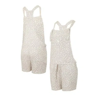 Concepts Sport Cream New York Mets Montana Hacci Knit Romper Overalls In White