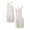 Concepts Sport Cream New York Yankees Montana Hacci Knit Romper Overalls In Cream