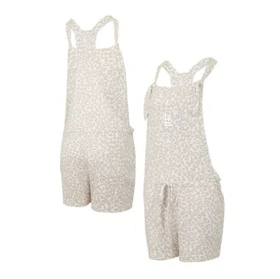 Concepts Sport Cream St. Louis Cardinals Montana Hacci Knit Romper Overalls