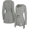 Concepts Sport Gray Alabama Crimson Tide Rigor Three-piece Tank, Short & Robe Set In Gray