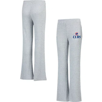 Concepts Sport Gray Chicago Cubs Juniper Rib Knit Flare Sleep Pants