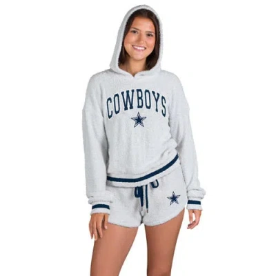 Concepts Sport Gray Dallas Cowboys Whitley Long Sleeve Hoodie Top & Shorts Set
