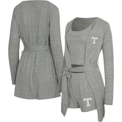 Concepts Sport Gray Tennessee Volunteers Rigor Three-piece Tank, Short & Robe Set
