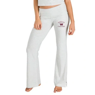 Concepts Sport Gray Washington Commanders Fray Flared Tri-blend Split Hem Pants