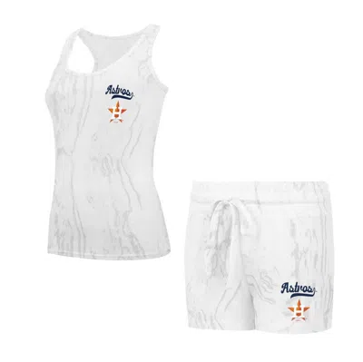 Concepts Sport Houston Astros Quartz Tank Top & Shorts Set In Cream