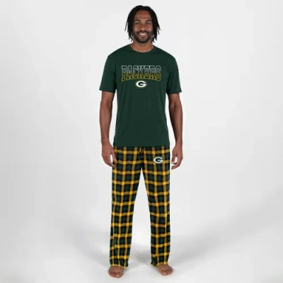Concepts Sport Hunter Green Green Bay Packers Highland Sleep Set