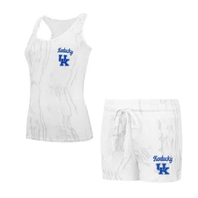 Concepts Sport Kentucky Wildcats Quartz Tank Top & Shorts Set In Cream