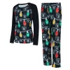 Concepts Sport Women's Cincinnati Bengals Garland Knit Raglan Long Sleeve T-shirt And Pants Set In Black