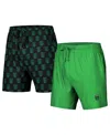 Concepts Sport Men's 2-pack Black/kelly Green Austin Fc Record Shorts Set In Multi