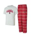 Concepts Sport Men's 2-piece Cardinal/gray Stanford Cardinal Top And Pants Sleep Set In Red