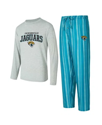 Concepts Sport Men's 2-piece Jacksonville Jaguars Petition Long Sleeve Top And Pants Sleep Set