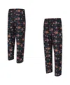 Concepts Sport Men's Black Cincinnati Bengals Mosaic All Over Print Pants In Black