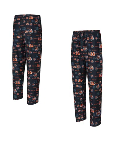 Concepts Sport Men's Black Cincinnati Bengals Mosaic All Over Print Pants