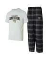 Concepts Sport Men's Black/gray Wake Forest Demon Deacons T-shirt Pants Sleep Set In Black,gray
