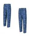 Concepts Sport Men's College Navy Seattle Seahawks Mosaic All Over Print Pants In Blue