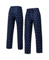 Concepts Sport Men's College Navy Seattle Seahawks Record Allover Print Knit Pants In Blue