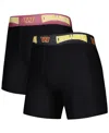 Concepts Sport Men's  Black And Burgundy Washington Commanders 2-pack Boxer Briefs Set In Black,burgundy