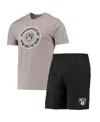 Concepts Sport Men's  Black, Gray Brooklyn Nets T-shirt And Shorts Sleep Set In Black,gray