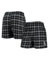 Concepts Sport Men's  Black, Gray Chicago White Sox Ledger Flannel Boxers In Black,gray