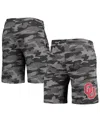 Concepts Sport Men's  Charcoal, Gray Oklahoma Sooners Camo Backup Terry Jam Lounge Shorts In Charcoal,gray