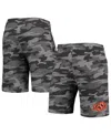 Concepts Sport Men's  Charcoal, Gray Oklahoma State Cowboys Camo Backup Terry Jam Lounge Shorts In Charcoal,gray