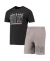 Concepts Sport Men's  Gray, Black Chicago White Sox Meter T-shirt And Shorts Sleep Set In Gray,black