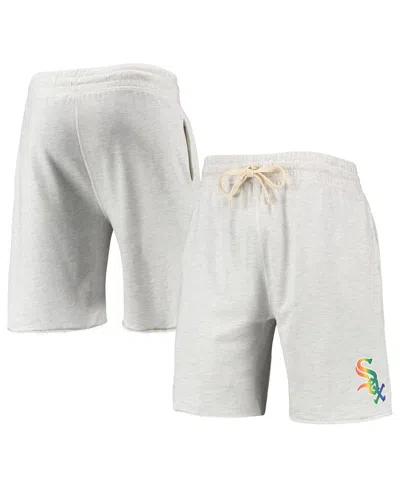 Concepts Sport Men's  Oatmeal St. Louis Cardinals Mainstream Logo Terry Tri-blend Shorts