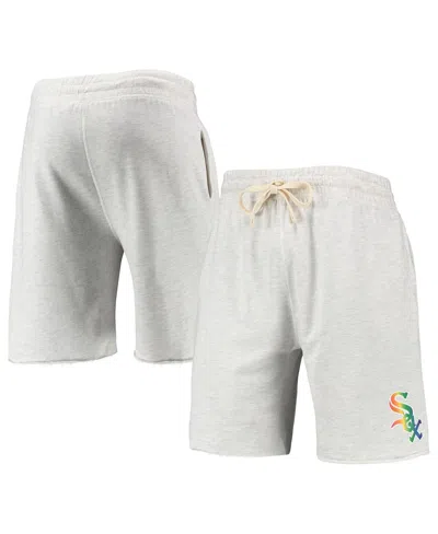 Concepts Sport Men's  Oatmeal Chicago White Sox Mainstream Logo Terry Tri-blend Shorts In Neutral
