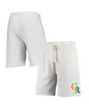 Concepts Sport Men's  Oatmeal Colorado Rockies Mainstream Logo Terry Tri-blend Shorts In Gray