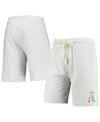 Concepts Sport Men's  Oatmeal Los Angeles Angels Mainstream Logo Terry Tri-blend Shorts In Gray