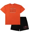 Concepts Sport Men's  Orange And Black San Francisco Giants Big And Tall T-shirt And Shorts Sleep Set In Orange,black