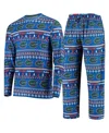Concepts Sport Men's  Royal Florida Gators Ugly Sweater Knit Long Sleeve Top And Pant Set In Royal
