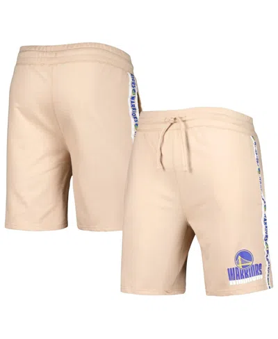 Concepts Sport Men's  Tan Golden State Warriors Team Stripe Shorts
