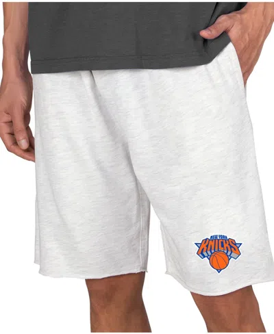 Concepts Sport Men's Cream New York Knicks Mainstream Terry Shorts In White