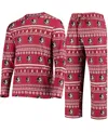 Concepts Sport Men's Garnet Florida State Seminoles Ugly Sweater Knit Long Sleeve Top And Pant Set In Garnet