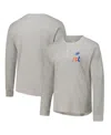 Concepts Sport Men's Gray Fc Cincinnati Region Thermal Knit Henley Long Sleeve Sweatshirt In Gray