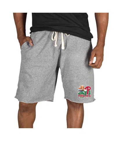 Concepts Sport Men's Gray Philadelphia Phillies Mainstream Tri-blend Shorts