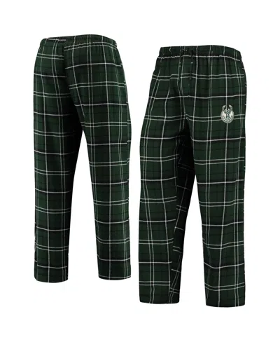 Concepts Sport Men's Hunter Green/black Milwaukee Bucks Ultimate Plaid Flannel Pants In Multi
