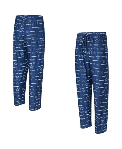Concepts Sport Men's Navy Dallas Cowboys Mosaic All Over Print Pants In Blue