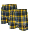 Concepts Sport Men's Navy Denver Nuggets Region Flannel Boxer Shorts In Multi